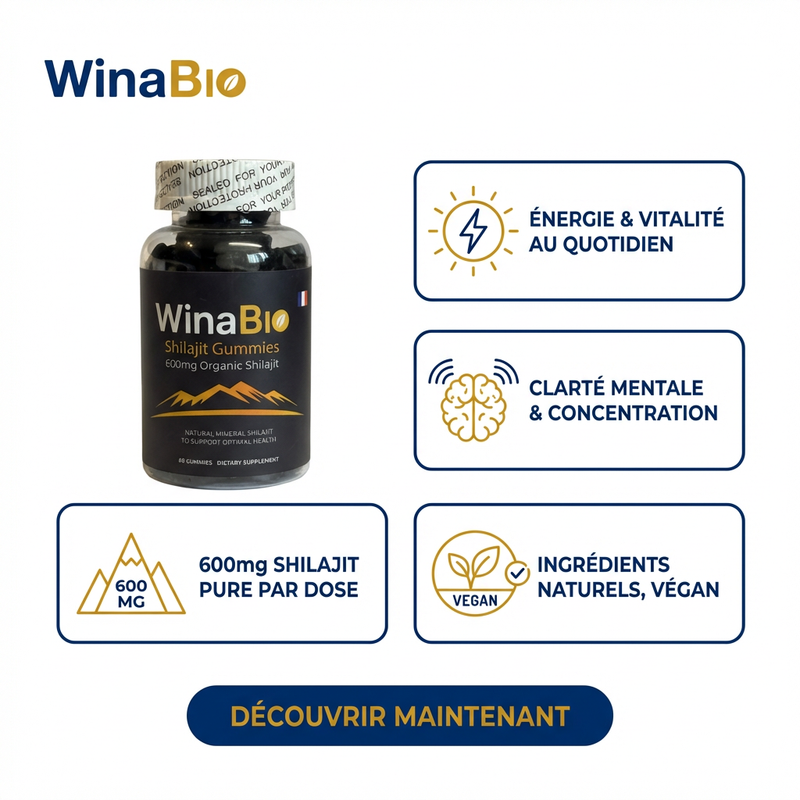 Gummies Shilajit de l'Himalaya WinaBio - vue détaillée