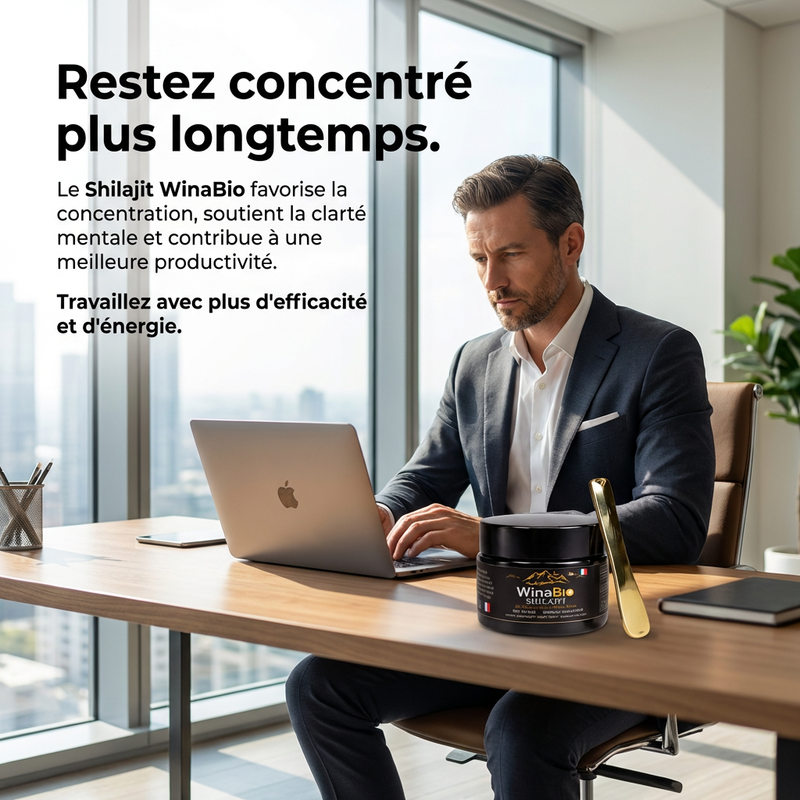 Pot de résine Shilajit de l'Altaï WinaBio - vue côté