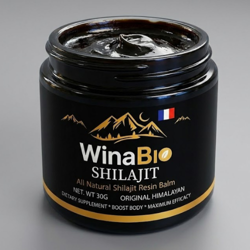 WinaBio – Résine pure de Shilajit de l’Altaï (30 g) – Source naturelle de 80 oligo-éléments des montagnes de l’Altaï