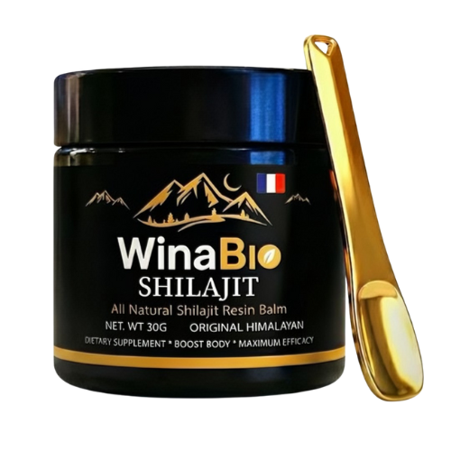 WinaBio – Résine pure de Shilajit de l’Altaï (30 g) – Source naturelle de 80 oligo-éléments des montagnes de l’Altaï